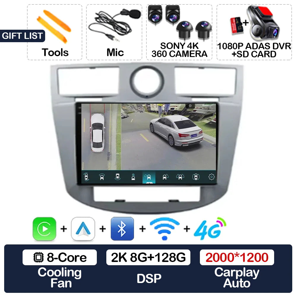 Android 15 Car Radio For Chrysler Sebring 3 JS Cirrus 2007 - 2010 GPS NAVI Multimedia Stereo Video Player 4G LTE 5G WIFI QLED BT