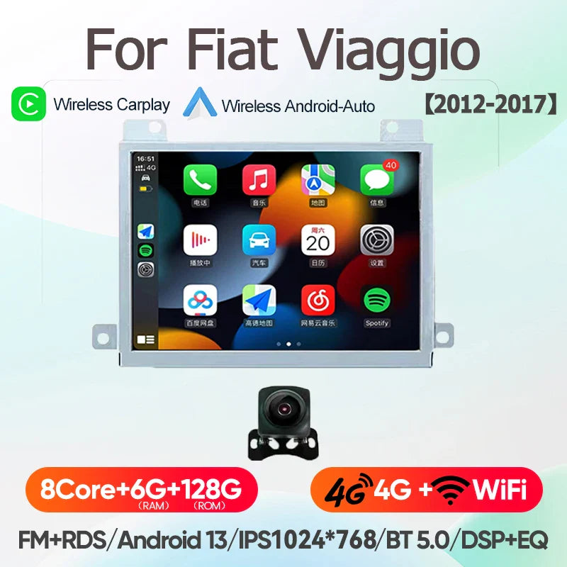 For Fiat Viaggio/Ottimo Dodge Dart 2012~2017 8Core Carplay Android13 Radio Car GPS Multimedia Player Stereo Screen Audio Navigat