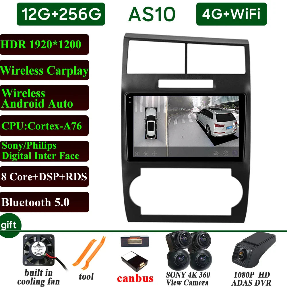 Car Radio Carplay For Dodge Charger LX 2005-2010 For Dodge Magnum 2 2003-2007 Navigation GPS Android Auto Stereo 4G Wifi No 2din