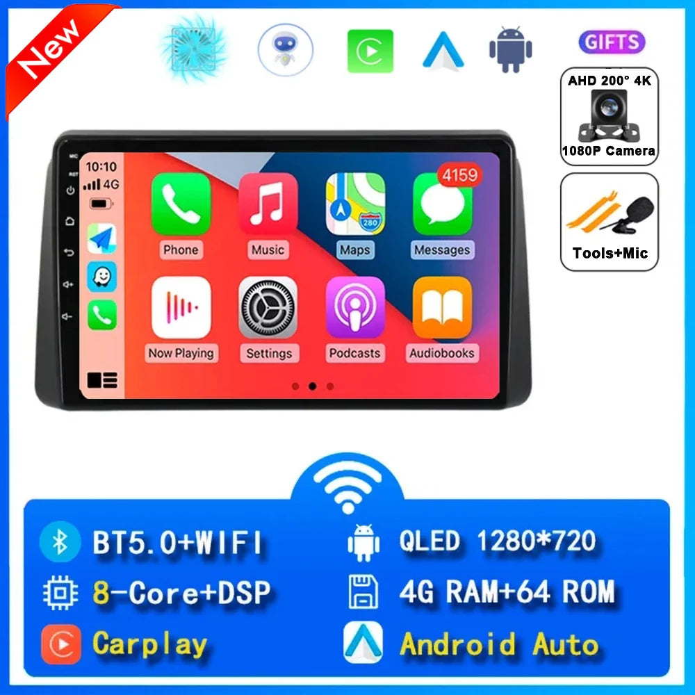 Android 14 Car Navigation Multimedia Player For Chrysler Grand Voyager 5 2011 - 2015 For Dodge Grand Caravan 2008-2020 2DIN DVD