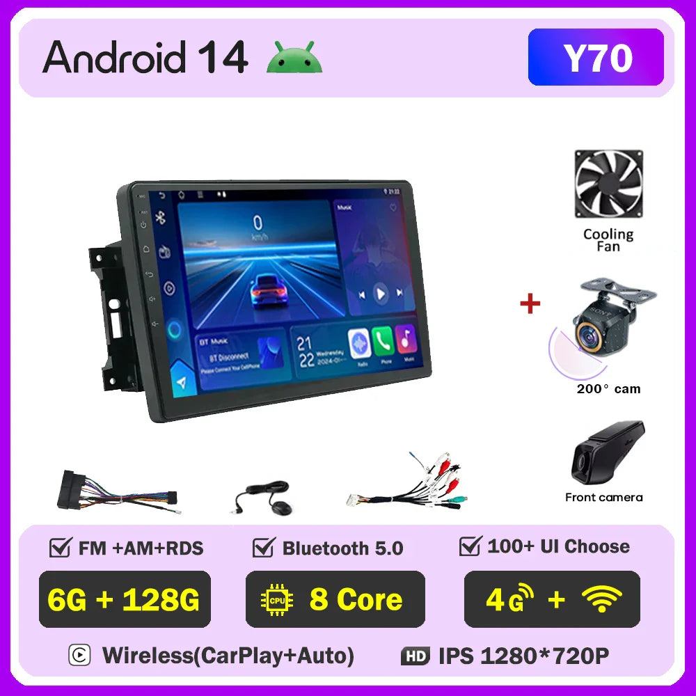 Android Car Radio For Dodge Nitro 2007 - 2011Wireless Carplay Android Auto Car Multimedia Player GPS Navigation DSP RDS BT