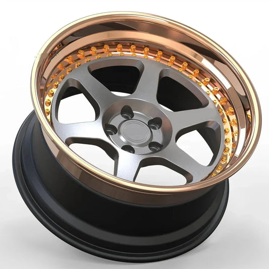 3-piece Forged alloy wheels 5x112 5x120 5x114.3 5x130 5x108 5x110 for Dodge bmw Passenger car wheels rims
