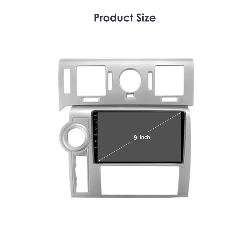 For Hummer H2 E85 2007-2009 Android 14 Car Radio Multimedia 4G GPS Navigation Wireless Bluetooth CarPlay Touch Screen Stereo
