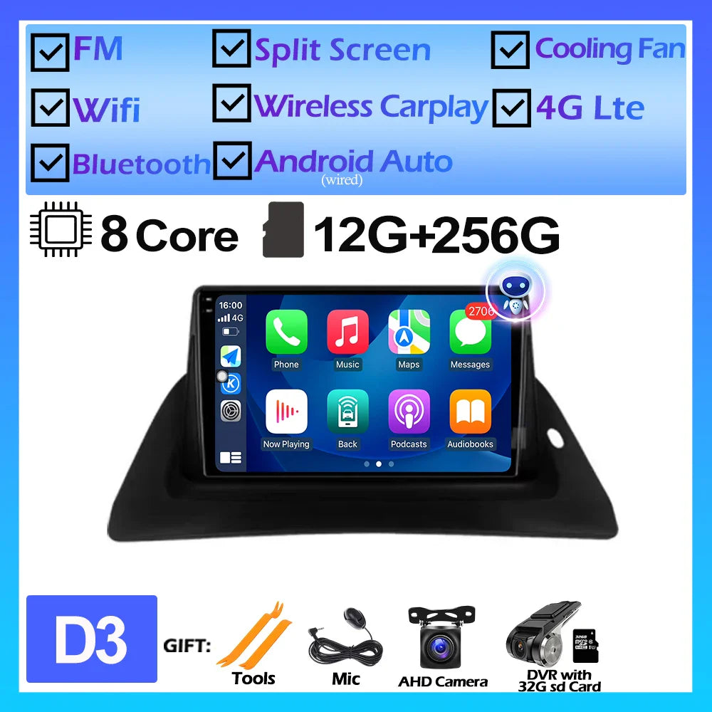 For Renault Kangoo 2015 2016 2017 2018 Android OS Car Multimedia GPS Player DSP Wireless Carplay Auto Stereo Car Radio DVD