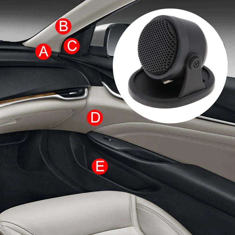 2pcs 20W Mini Dome Tweeter Speakers Auto Dashboard Loudspeaker Door Music Audio Player for Car Motorcycle Audio System