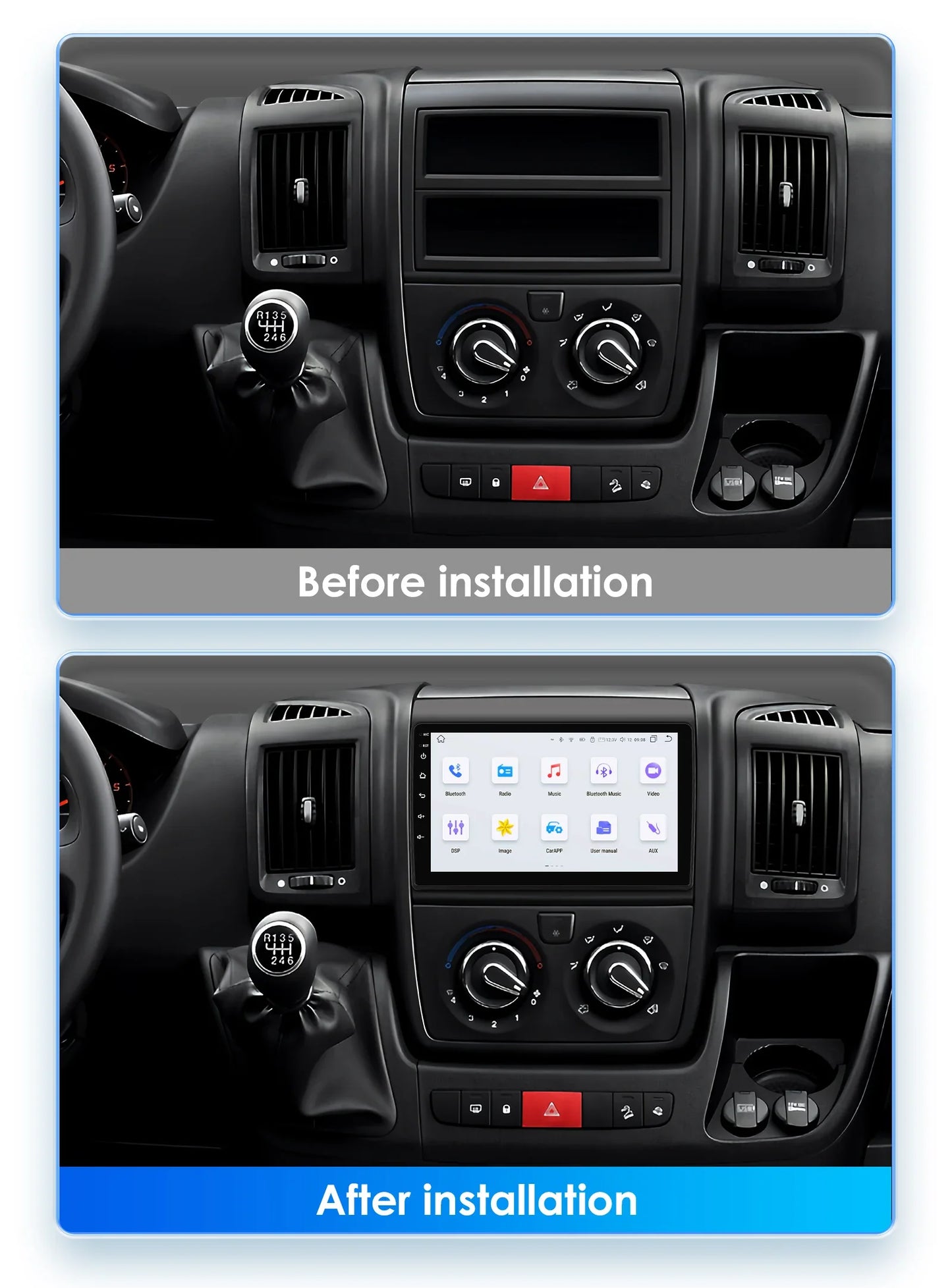 4G LTE Octa Core 9 Inch Auto Screen Stereos Carplay Android Auto for Citroen Jumper 2 Peugeot Boxer 2 Fiat Ducato 3 2006-2015