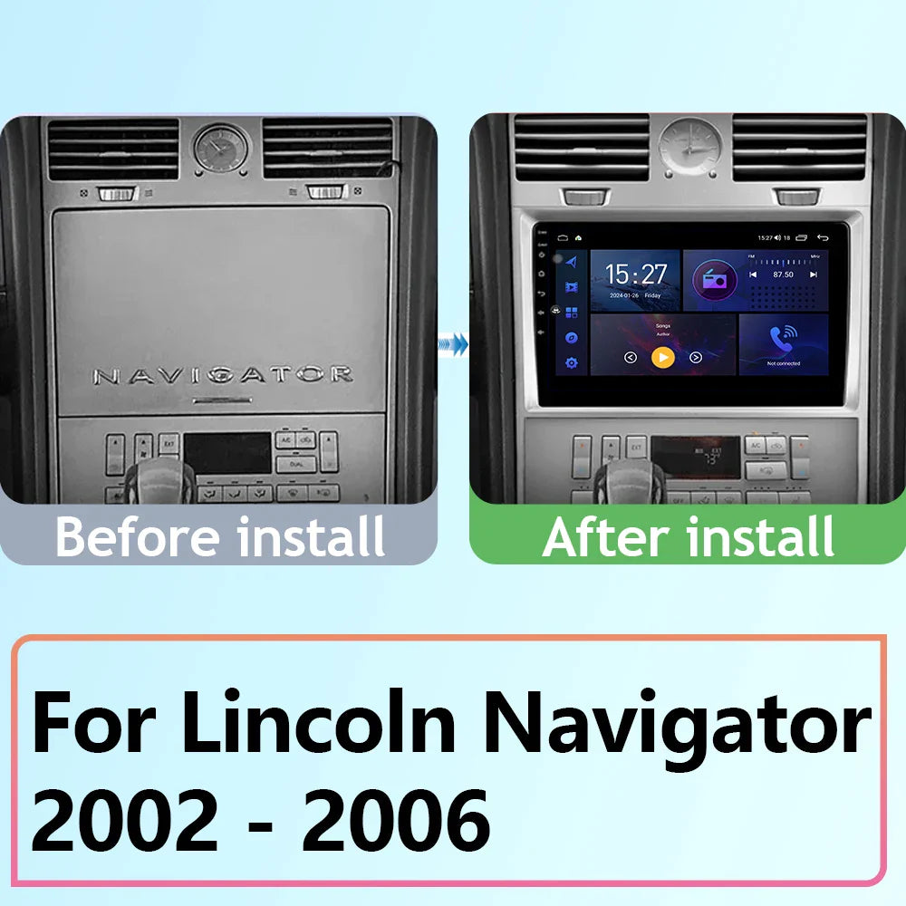 Android13 For Lincoln Navigator 2003 - 2009 Car Radio Video Multimedia Player Navigation Carplay GPS WIFI BT Stereo NO 2din DVD