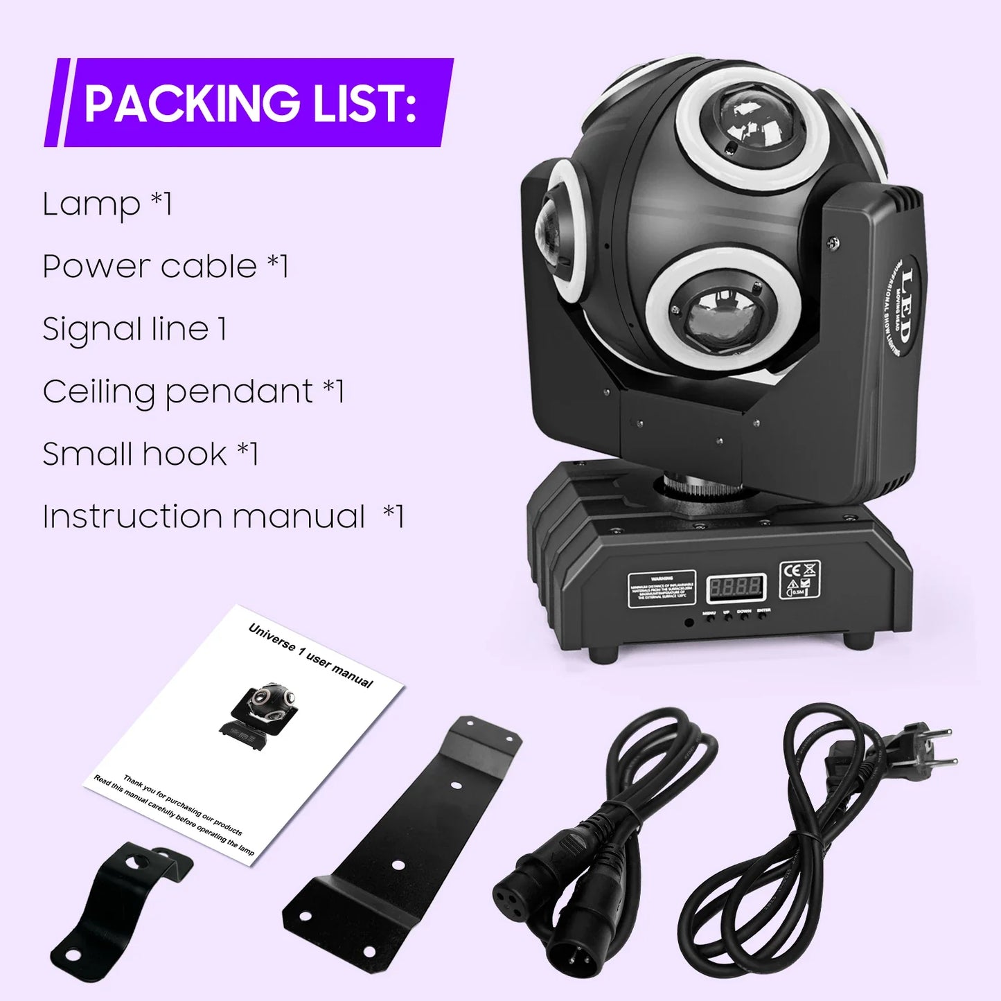 Fieryzeal 150W LED Beam Light DMX512 Laser Light Moving Head Lights RGBW DJ Stage Rotation Laser Dj Disco Ball Stage Lights power tools