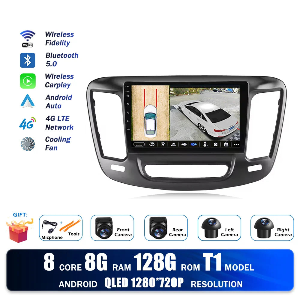 For Chrysler 200 200C 2015 - 2019 Car Radio Multimedia Video Player Navigation stereo Android Auto Carplay GPS WIFI BT