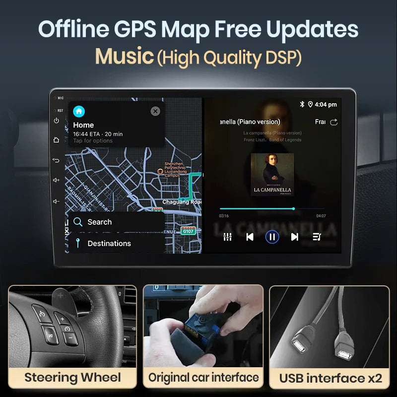 Junsun Car Stereo For Dodge RAM 1500 2013-2019 Intelligent System Wireless Carplay Android Auto GPS Navigation WiFi 4G DSP SWC