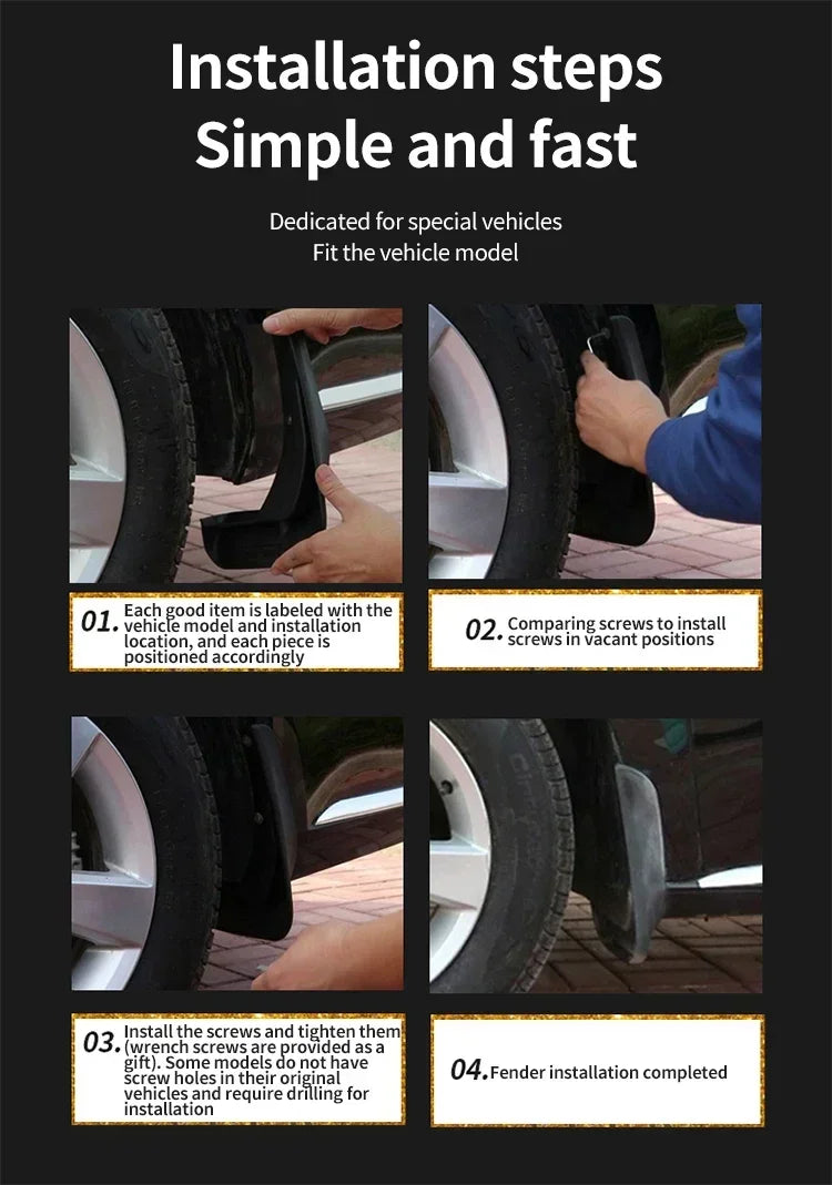 For Lincoln Nautilus 2024 2025 CDX707 Car Mudguards Mudflap Mudguard Splash Guards Mud Flaps Fender Auto Accessories Parts Soil