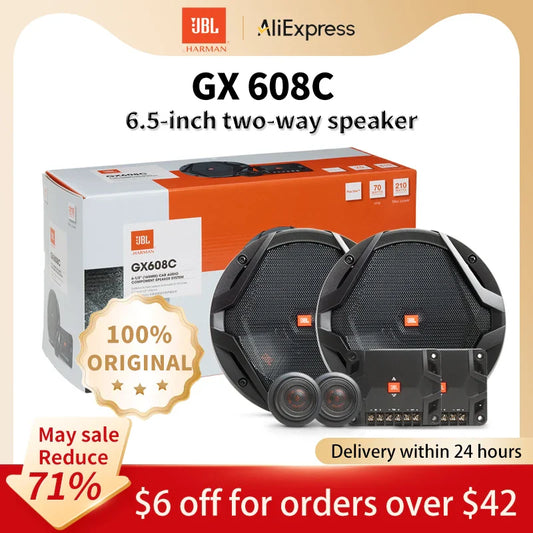 JBL car audio speaker two-way treble midrange bass subwoofer 210W real power not false standard stereo surround sound
