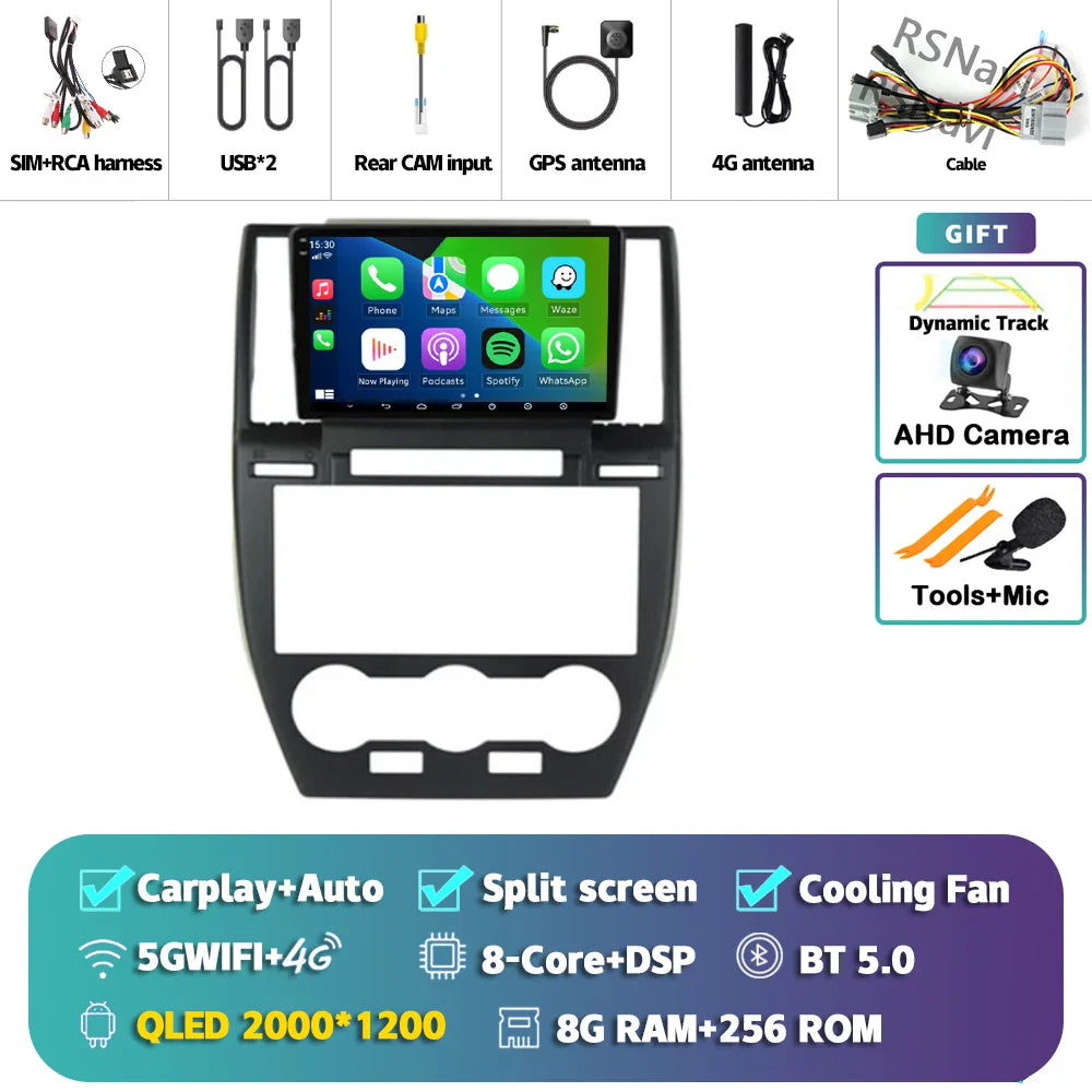 Android 14 Carplay Auto 2K Screen Car Radio Multimedia Player For Land Rover Freelander 2 2006 - 2012 DSP 2din Autoradio Stereo