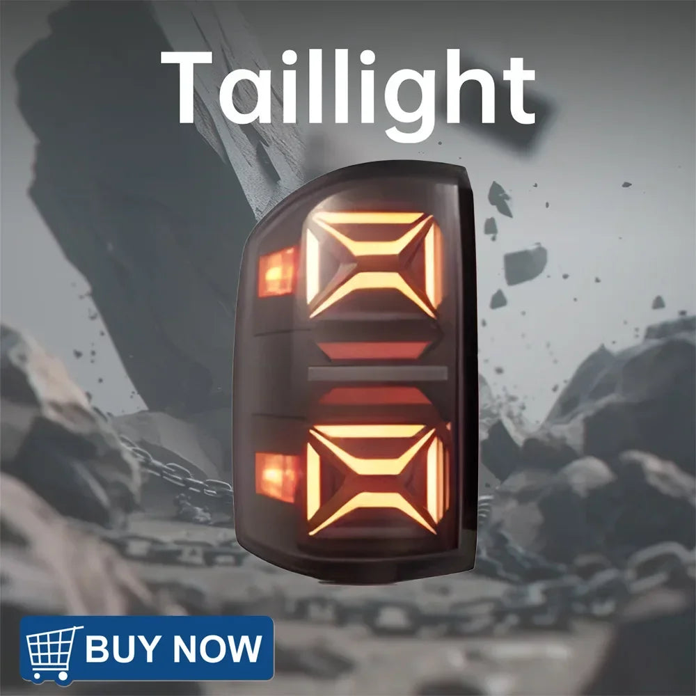 Car Taillights Assembly For GMC Sierra 2014-2018 LED Auto Back Lamps Upgrade Highlight Flashing Signal Light Tools Accessories