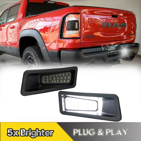 2Pcs LED Number License Plate light Lamps New Body For Dodge RAM 1500 Model 2019-2023 Car Accessories 6000K White OEM#68259696AD