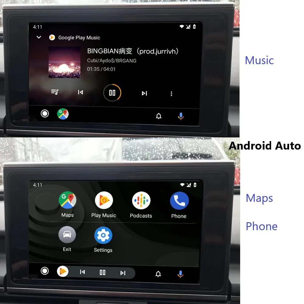 iManAuto Wireless CarPlay Module for Audi A6 A7 2012-2018 Android Auto Interface Bluetooth Audio Rear Camera Car Play