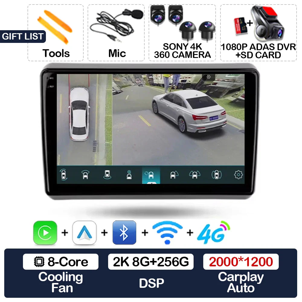 Android 15 Car Radio For Dodge Dart 2012 - 2016 BT Head Unit 4G WIFI Qualcomm GPS NAVI 2DIN Multimedia Video Player QLED LTE 5G