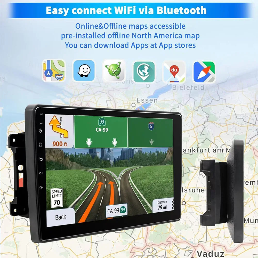 10”For Dodge Challenger 2008-2014 Car Multimedia wireless Carplay Android Auto GPS stereo Radio Video Palyer Head Unit