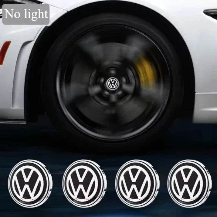 For Volkswagen wheel hub LED light caps floating luminous wheel hub covers suitable for Golf 4/6/7 Touran Passat Tiguan Polo