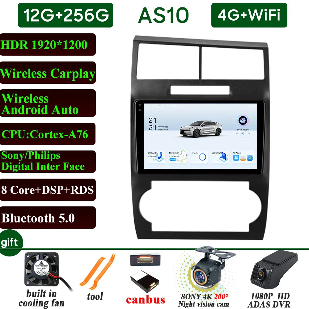 Car Radio Carplay For Dodge Charger LX 2005-2010 For Dodge Magnum 2 2003-2007 Navigation GPS Android Auto Stereo 4G Wifi No 2din