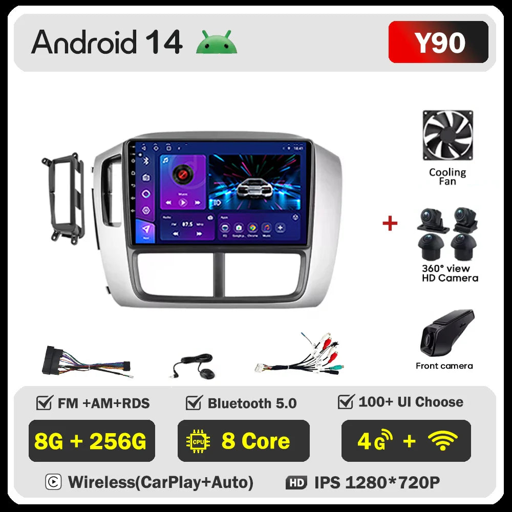 Car Android For Honda Pilot 1 2005 - 2008 Stereo Auto Mirror Link Rear Camera Multimedia Player GPS Navigation Dash Cam Wifi 5G