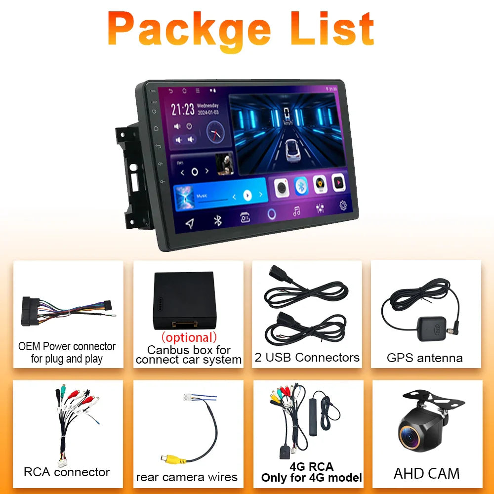 Android Car Radio For Dodge Nitro 2007 - 2011Wireless Carplay Android Auto Car Multimedia Player GPS Navigation DSP RDS BT
