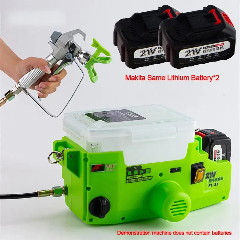 1.7L Airless Paint Sprayer back strap Machine Portable Electric Spray Gun Household High Power Paint Airbrush Lithium Battery power tools