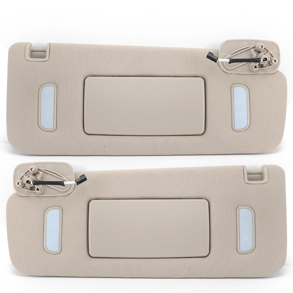 Sun Shield Board for Cadillac Escalade Chevrolet Silverado 2007-2014 For GMC Yukon 2007-2014 Beige ABS Lights Makeup Sun Visor