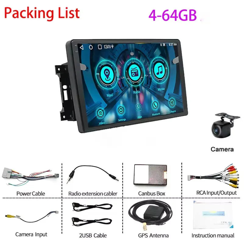 10" 6+128G For 2007-2017 Jeep Wrangler JK Dodge chrysler Car Stereo Radio Apple Carplay Android 13 FM AM BT Head Unit