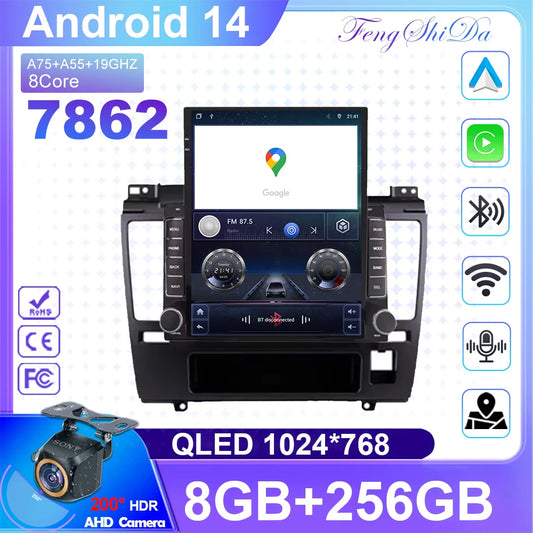 9.7 Inch Android Auto Carplay For Nissan Tiida C11 2004-2013  Style Car Multimedia Video Player 5G Wifi Navigation No 2din