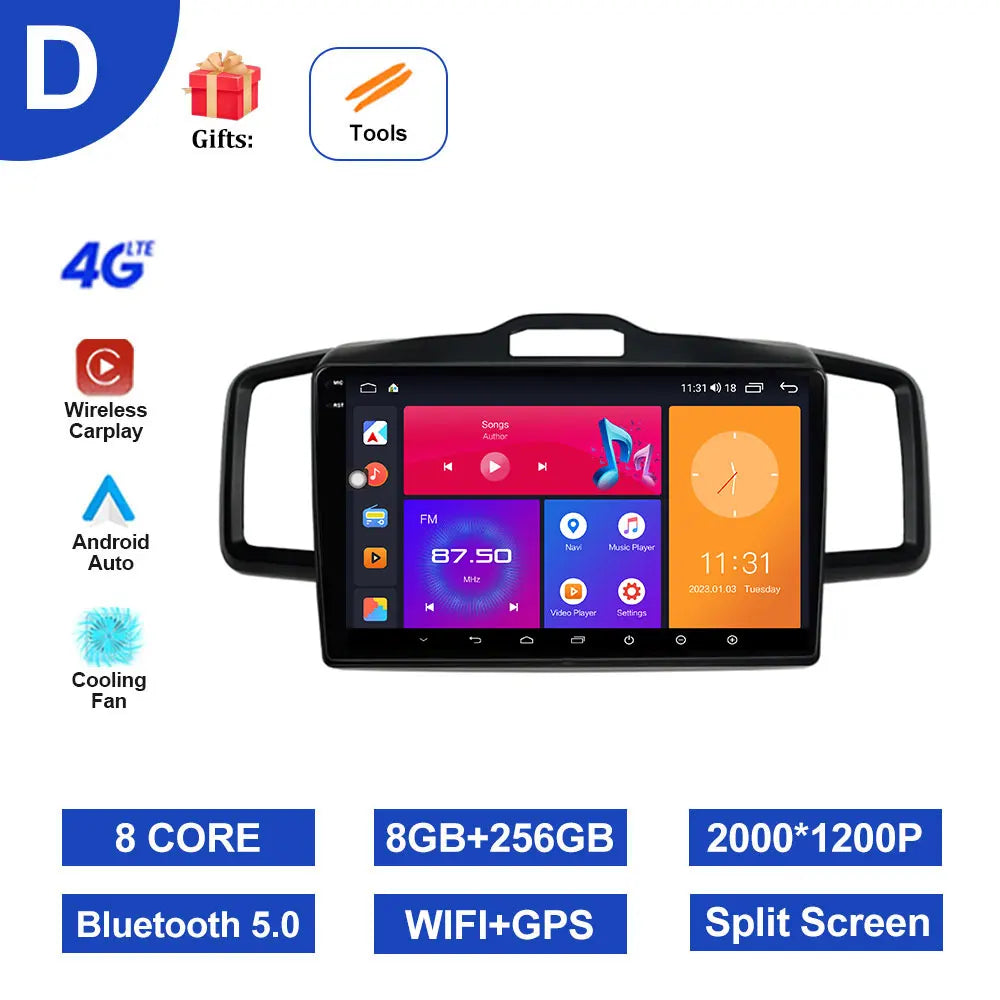 10 inch Android System for Honda Freed 2008 - 2016 Navigation GPS Car Multimedia Radio Video Player DSP Stereo WiFi+4G Bluetooth