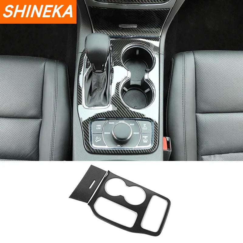 SHINEKA Carbon Fiber Grain Interior Decoration Cover for Jeep Grand Cherokee 2011 2012 2013 2014 2015 2016 2017 2018 2019 2020