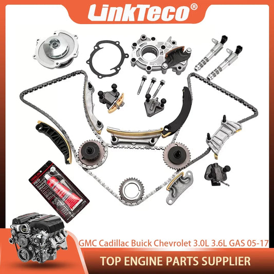 Timing Chain Kit Oil Water Pump For GMC Canyon Acadia Cadillac ATS Buick Lacrosse Chevrolet Saturn Pontiac 3.0L 3.6L GAS 05-17