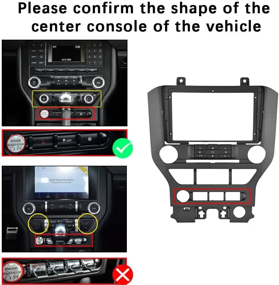 Android 13 Car Stereo Radio Player for Ford Mustang 2015-2021 9 Inch HD Touch Screen Car Audio Receiver with GPS Navigation
