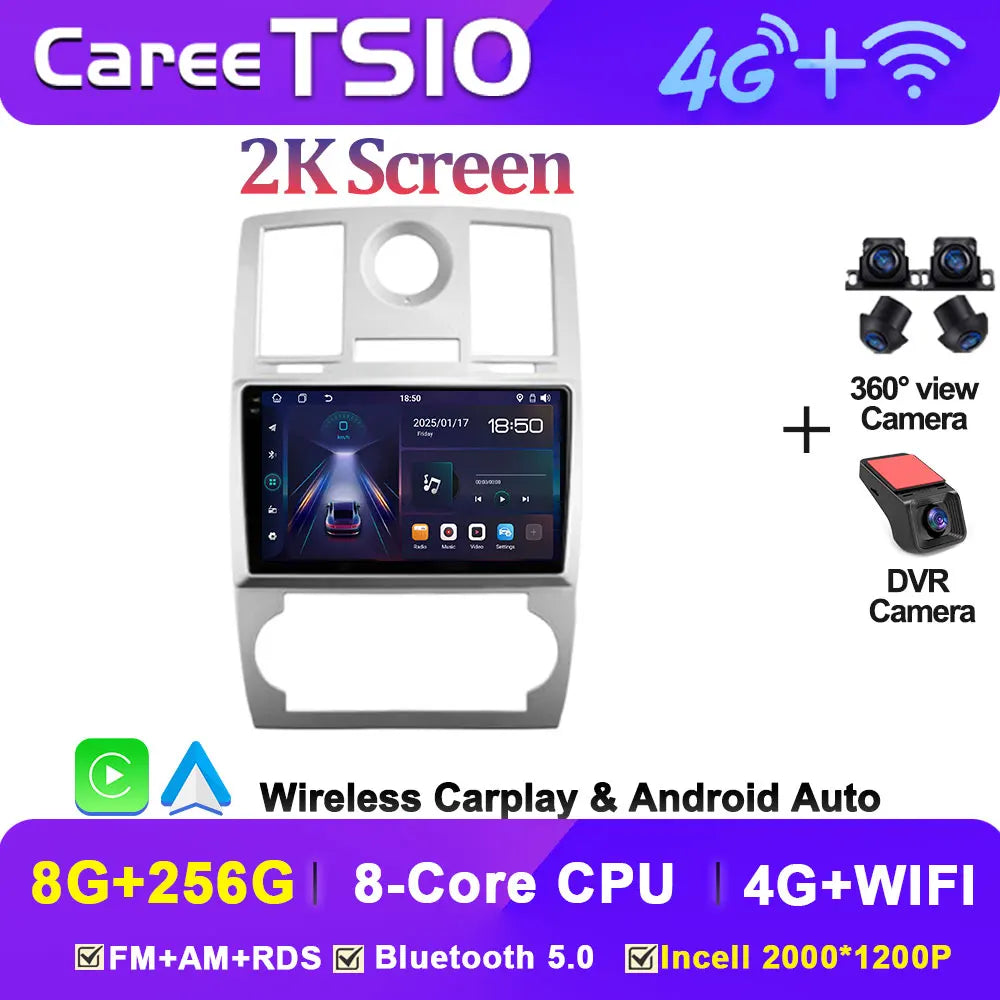 Android 14 For Chrysler 300C 1 2004 - 2011 Car Radio Player Stereo Head Unit Intelligent Car Systems GPS Navigation 5G Wifi RDS