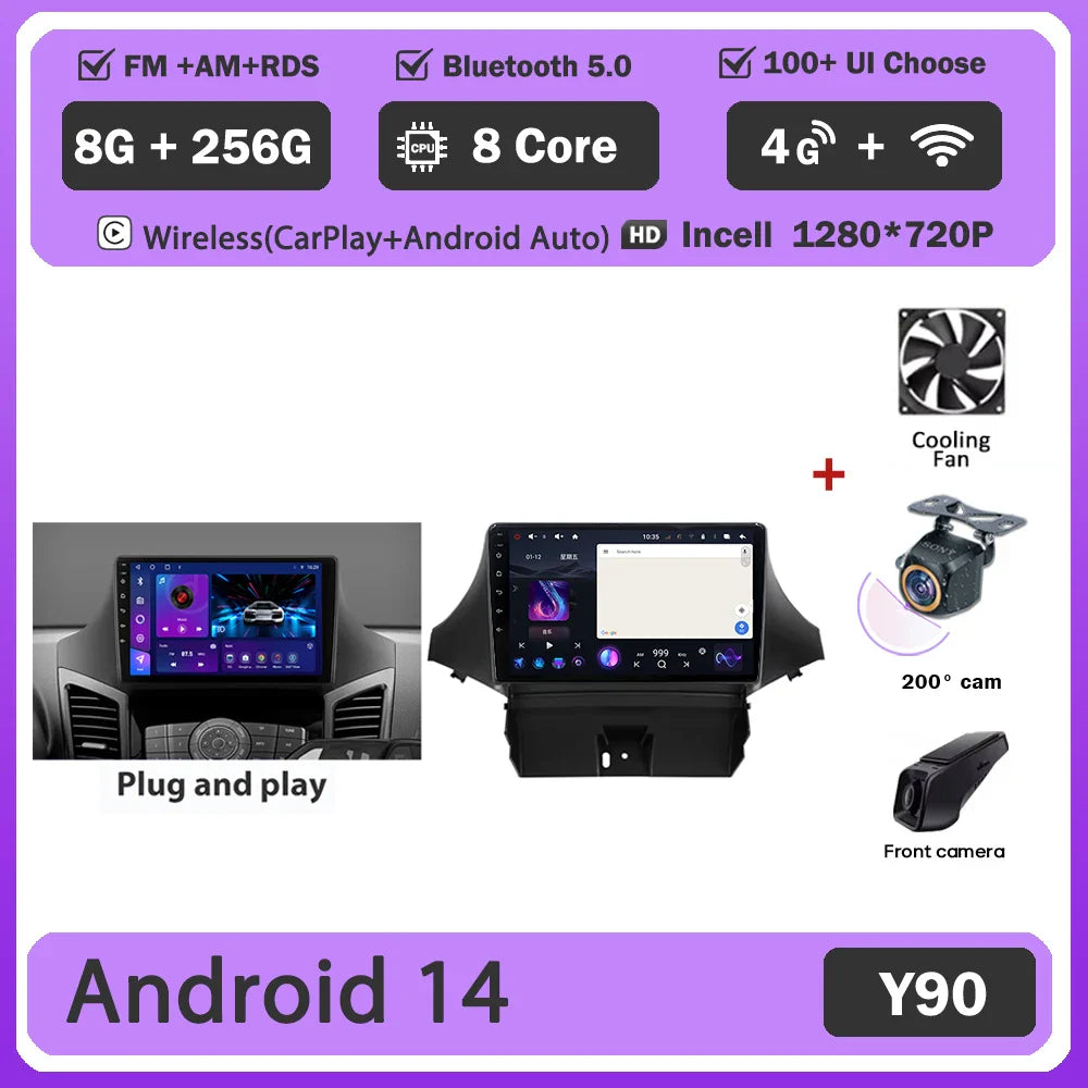 Android 14 2K Screen For Chevrolet Orlando 2010 - 2018 Car Radio Multimedia Video Player Navigation GPS No 2din Head Unit