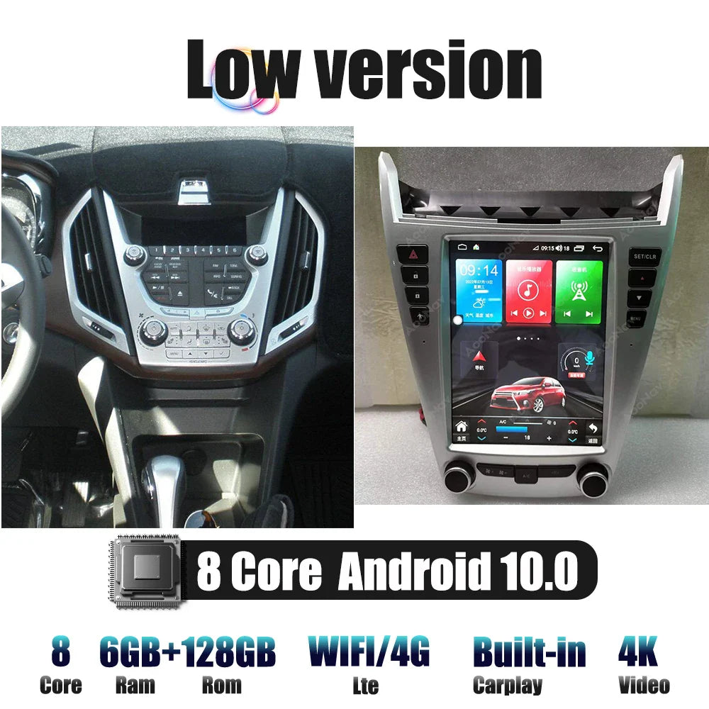 128GB Android Car Radio For GMC TERRAIN CHEVY EQUINOX 2010-2016 Multimedia Player GPS Navigation Wireless Carplay AUTO Head Unit