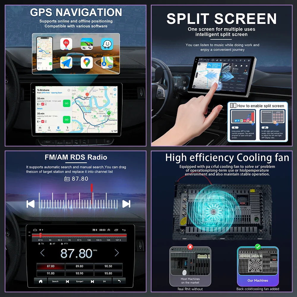 Android 14 Car Radio for Hyundai Sonata 6 YF i40 i45 2011 - 2015 4G Multimedia Player GPS Navigation no 2din dvd