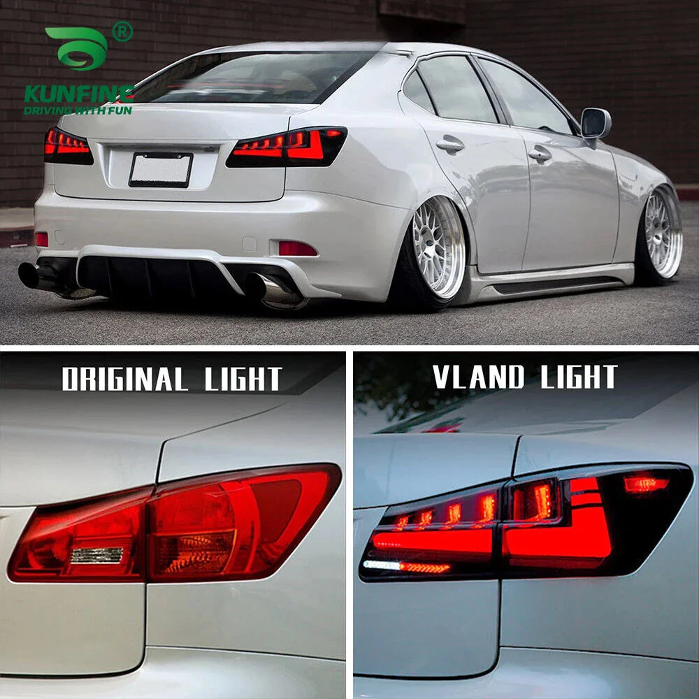 Pair Of Car Tail Light Assembly For LEXUS IS250 IS300 IS350 ISF 2006-2012 LED Brake Signal light Car led Tail light Tuning Parts
