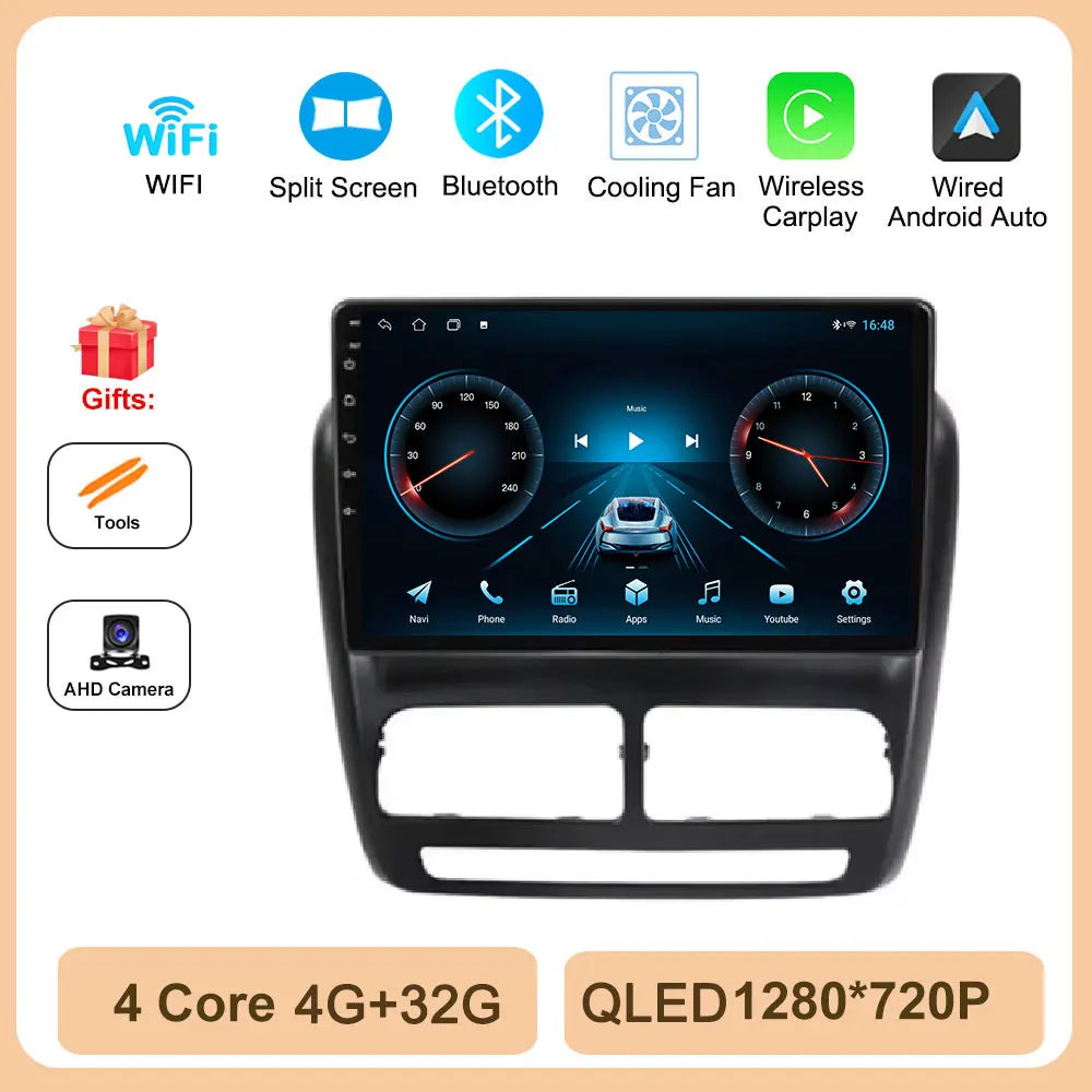 Android 14 Car Radio GPS Navigation For FIAT Doblo Opel Combo Tour 2010 2011 2012 - 2015 2018 Stereo Video Player Carplay Auto
