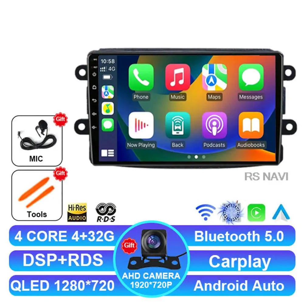 Android 14 For Renault Dacia LOGAN sandero Duster Lodgy Lada Xray Captur Dokker Car Radio Multimedia Navigation Video Player GPS
