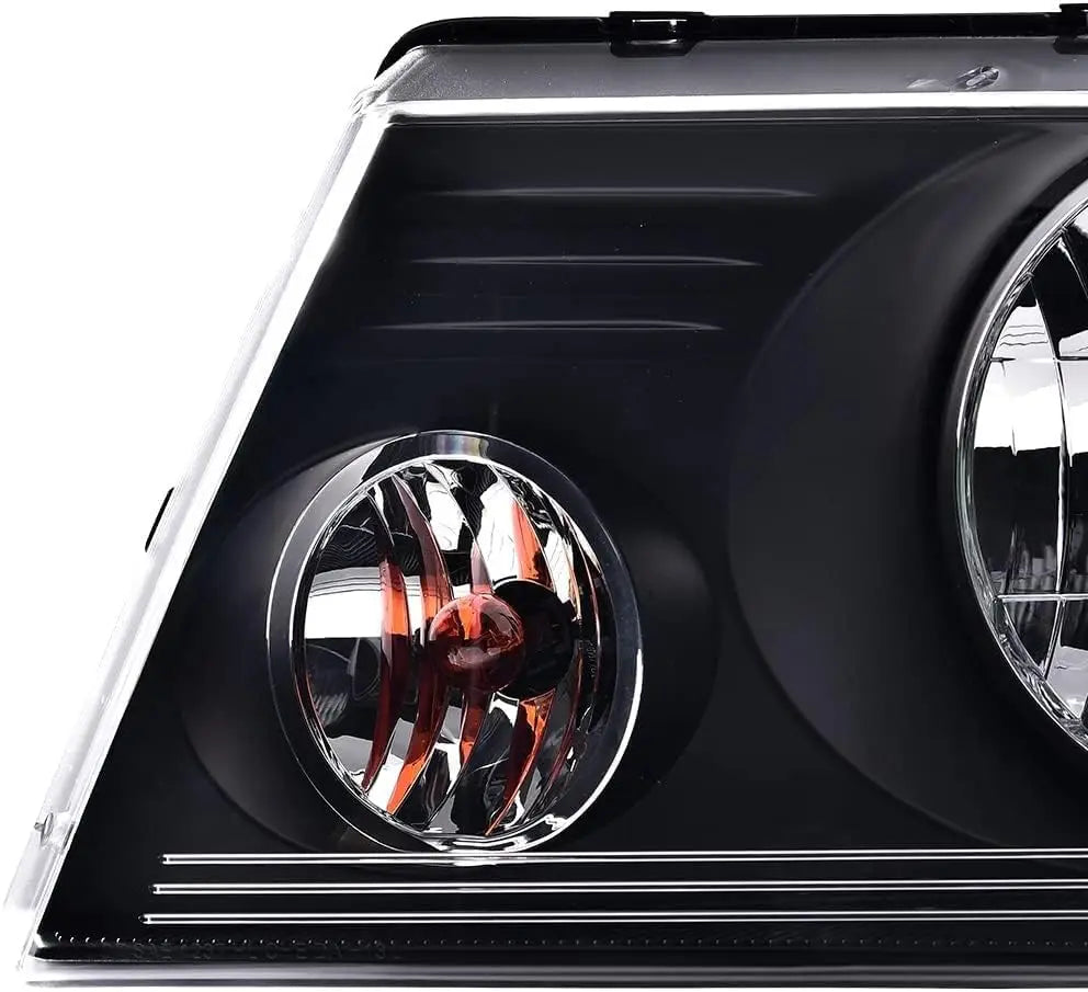 Headlight Assembly Compatible with Ford F150 2004 2005 2006 2007 2008/ Fit Lincoln Mark LT 2006-2008 Driver & Passenger Side Hea