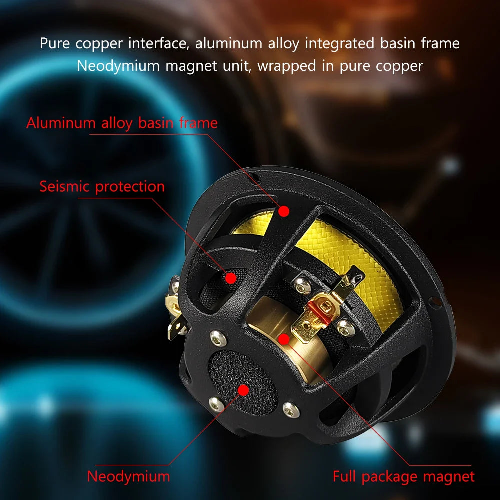3.5-inch bullet guided mid-range speaker, car center speaker, luxury car two-way three-way 3-inch mid-range speaker