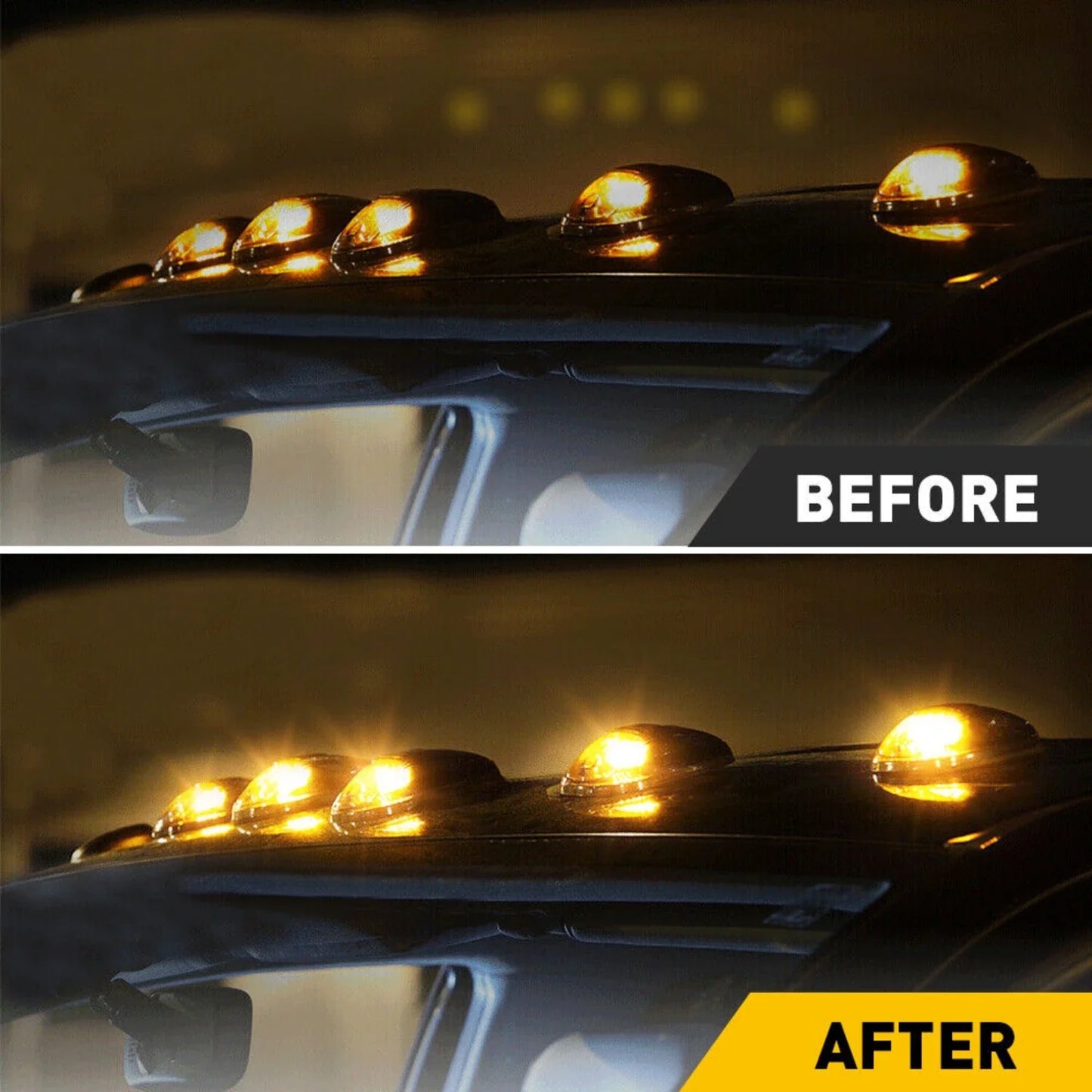 5PCS Car Marker Roof Lights Amber LED Cab For 1988-2002 Chevy/GMC C/K 1500 2500 3500 Pickup Trucks Lights Auto Exterior Parts