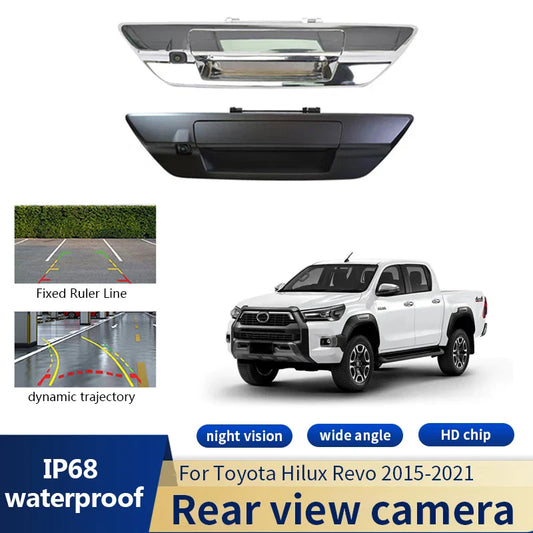 Car Trunk Handle Backup Camera IP68 Waterproof 170° Wide Angles Night Vision for Toyota Hilux SR5 M80 2016-2024 69090-0K350