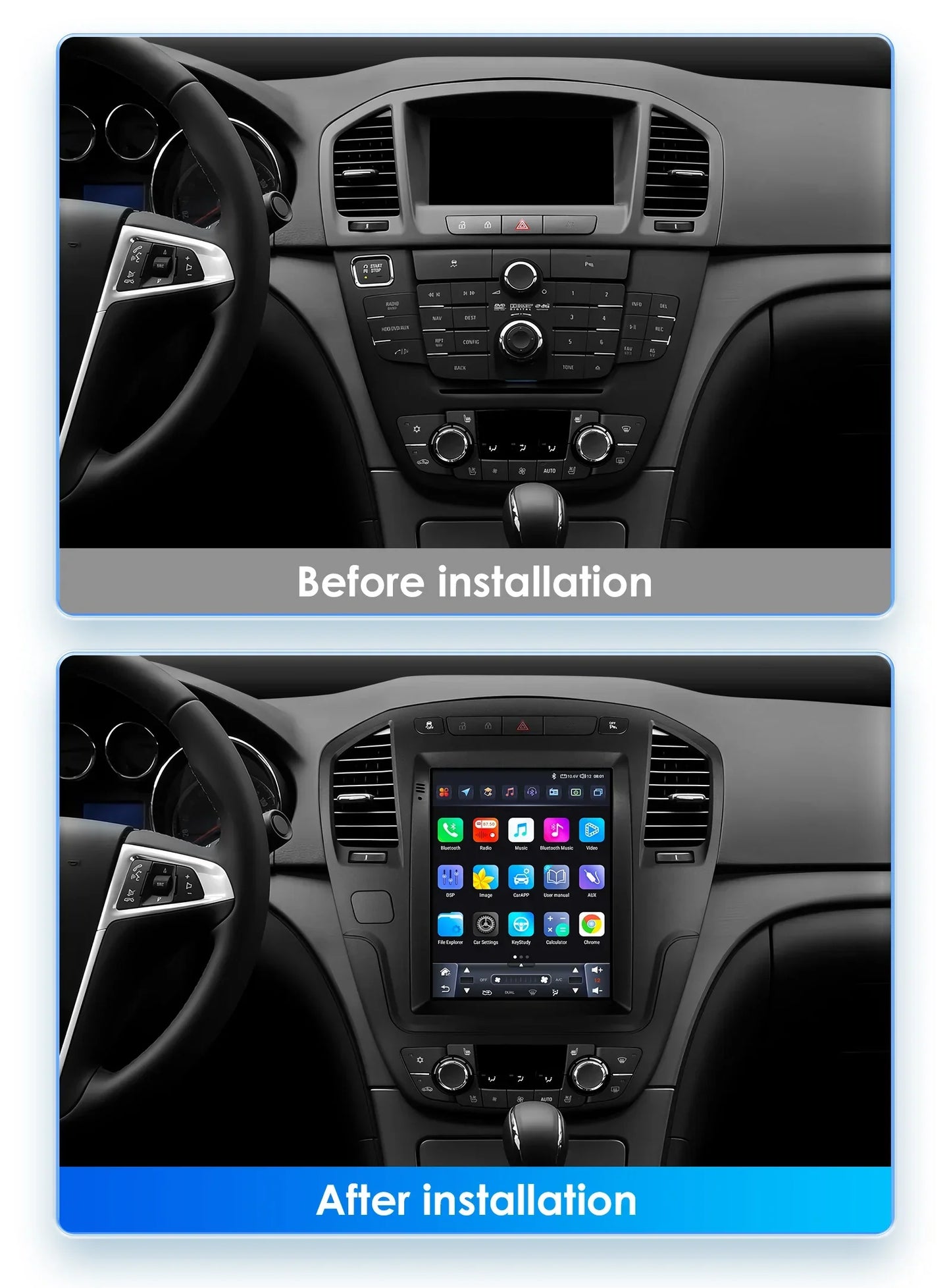 Carplay Android 13 Auto Car radio For Opel Insignia Buick Regal 2009-2013 Tesla multimedia player 9.7"7862 Head Unit GPS Stereo