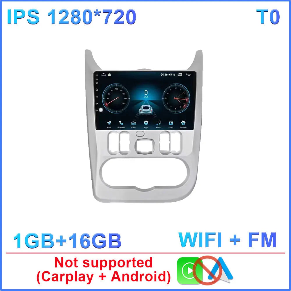 Android 14 For Renault Logan 1 Sandero 2009 2010 2011 2012 - 2015 Largus Dacia Duster Car Radio Multimedia Player Stereo Carplay