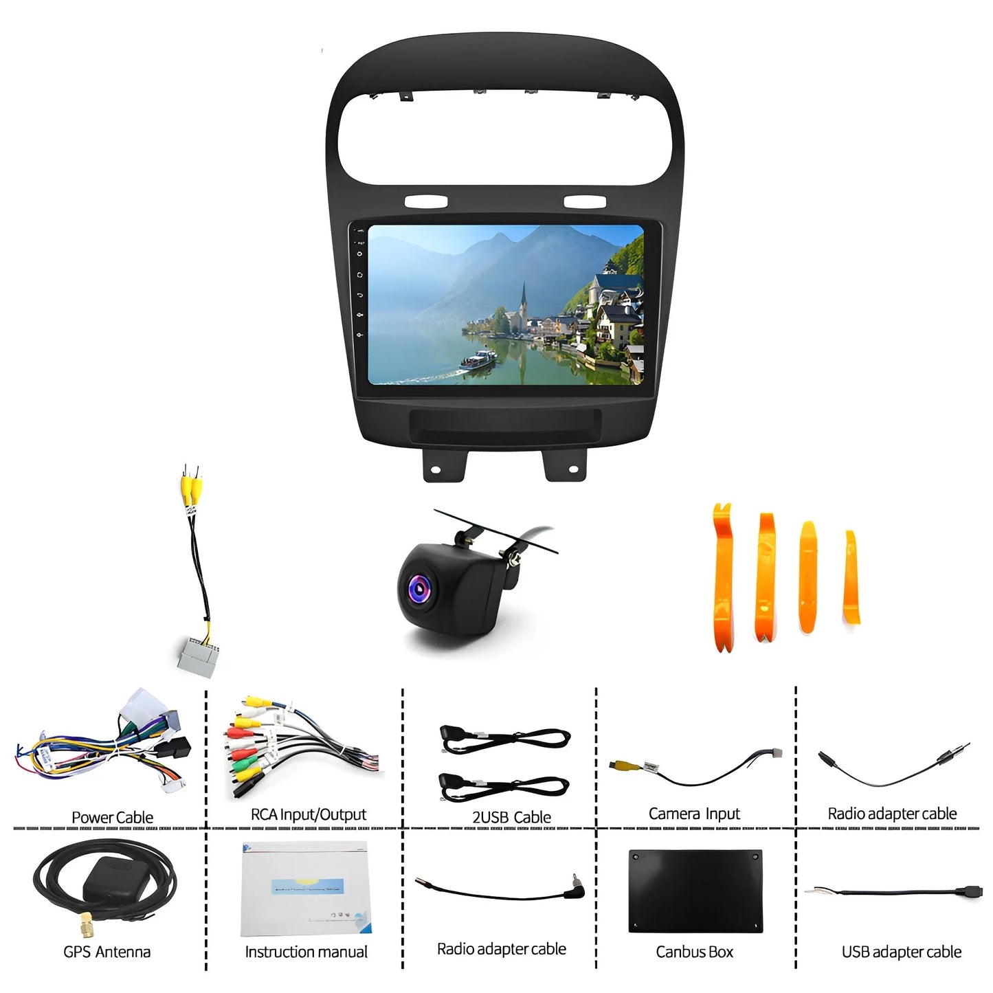 Android 13 For Dodge Journey Fiat Leap Freemont 2011 - 2020 Car Radio Multimedia Player Navigation 4G+Wifi GPS DSP Carplay Auto