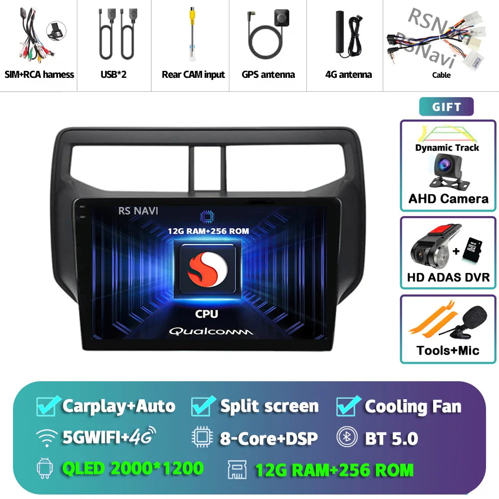 Android 14 Carplay Auto 2K Screen Car Radio BT Multimedia Player For Toyota Rush 2017 - 2020 Autoradio GPS Stereo 2din Head Unit