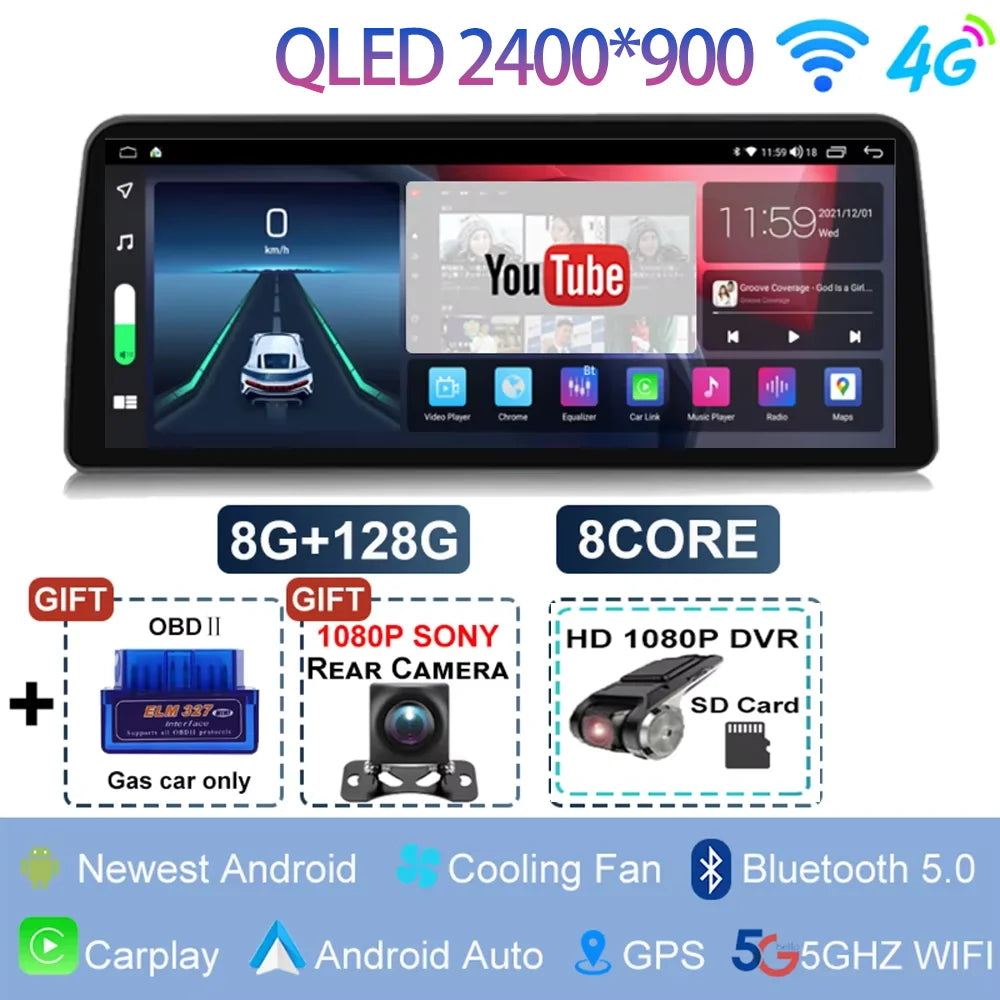 Android14 For Dodge Grand Caravan 2009-2020 Chrysler Grand Voyager 5 2011 - 2015 Car Radio Multimedia Player GPS Auto Carplay